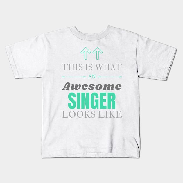 Singer Kids T-Shirt by Mdath